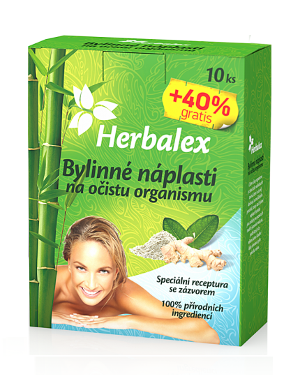 Herbalex zeliščni obliži za čiščenje telesa, 10 obližev + 4 obliži gratis