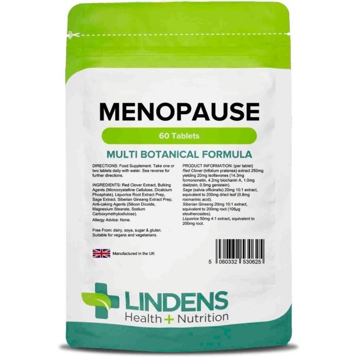 Lindens Menopause Multi Botanical Formula – Menopavza, kombinacija rastlinskih izvlečkov, 60 tablet