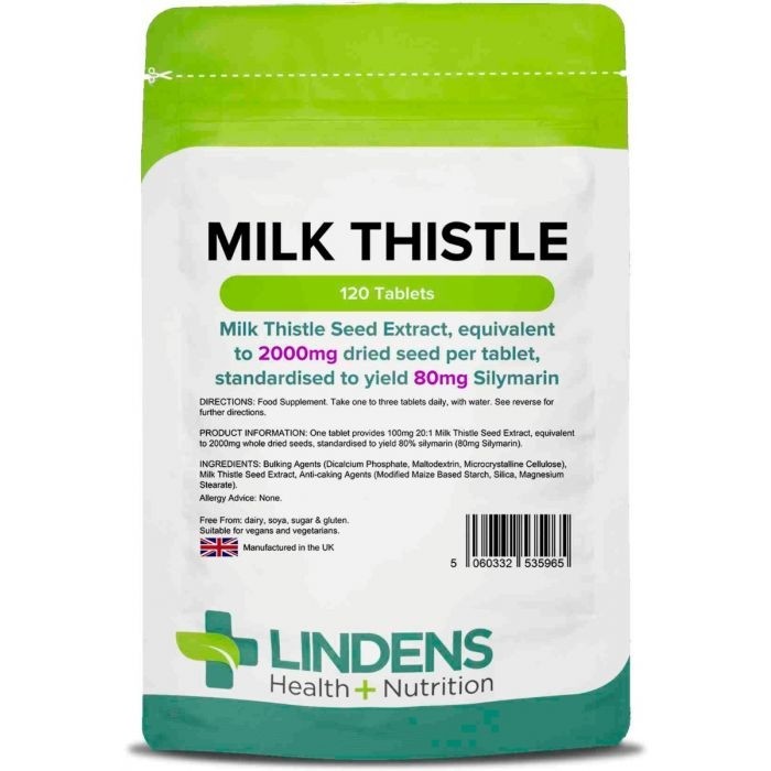 Lindens Milk Thistle – Pegasti badelj, 120 tablet