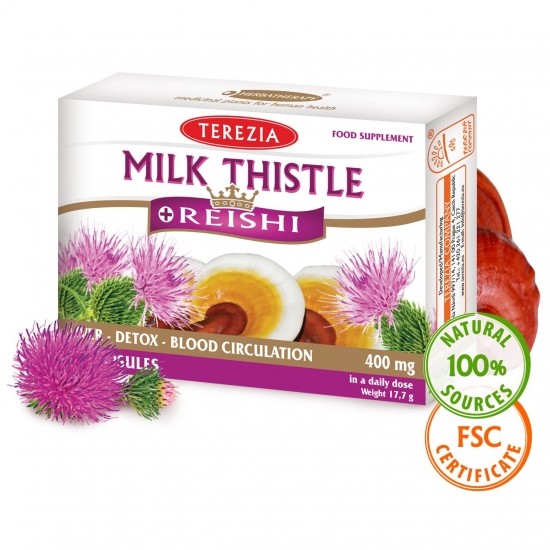 Terezia Pegasti badelj + medicinska goba Reishi (Reiši), 60 kapsul