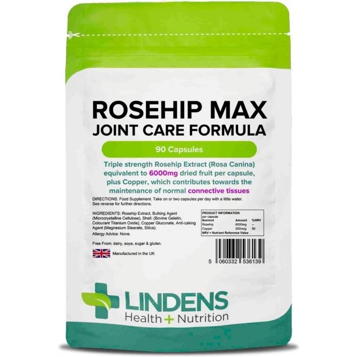 Lindens Rosehip Max Joint Care Formula – Šipek za maksimalno nego sklepov 90 kapsul