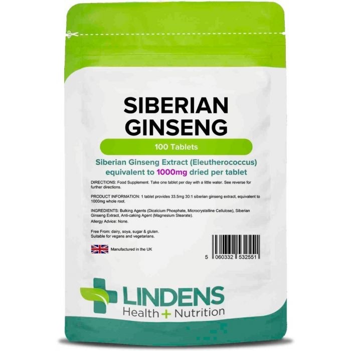 Lindens Siberian Ginseng - Sibirski ginseng 1000 mg, 100 tablet