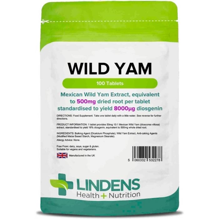 Lindens Wild Yam – Divji Jam 500 mg, 100 tablet - lajšanje menopavze