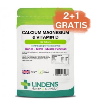 2+1 gratis Lindens Kalcij, magnezij in vitamin D, 120 tablet