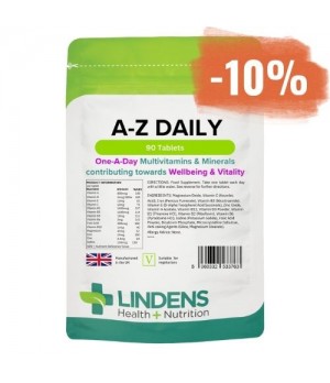 Lindens A-Z Daily Multivitamins & Minerals – multivitamini in minerali A-Z za vsak dan, 90 tablet