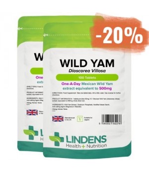 2x 100 tablet Lindens Wild Yam – Divji Jam 500 mg