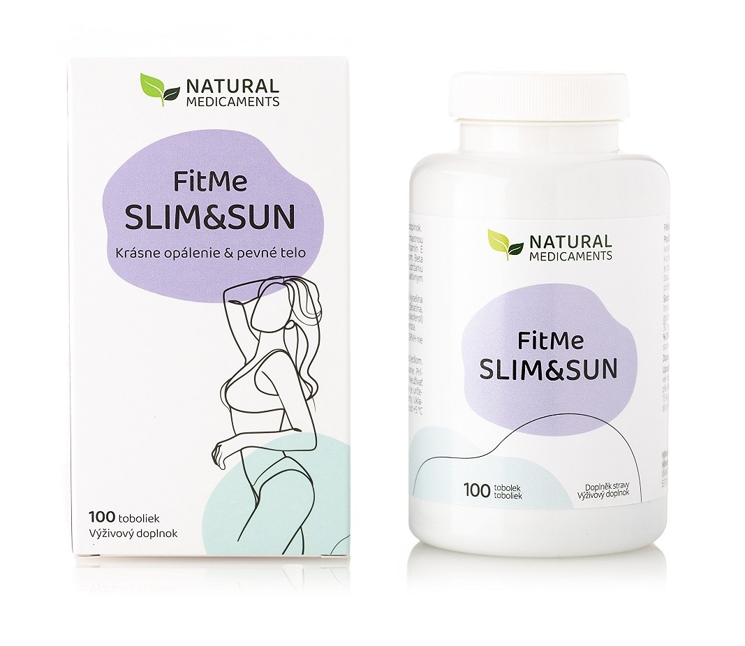 Natural Medicaments FitMe Slim&Sun - telesna kondicija, zaščita pred soncem, 100 kapsul
